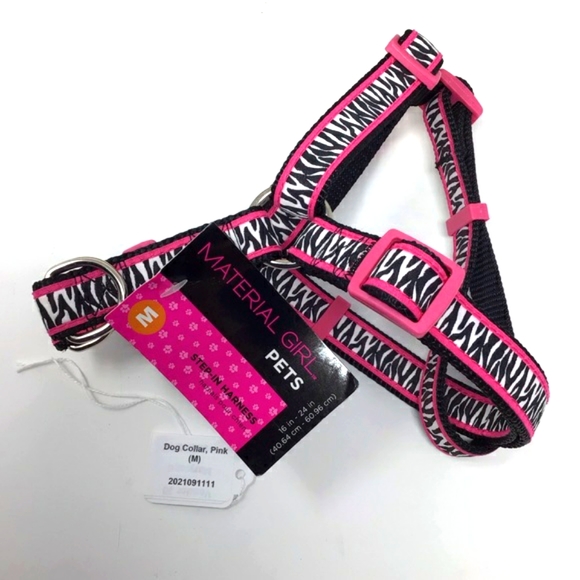 NWT Material Girl Pets Step In Harness Roxy Zebra Size M 16 to 24" - Picture 5 of 6